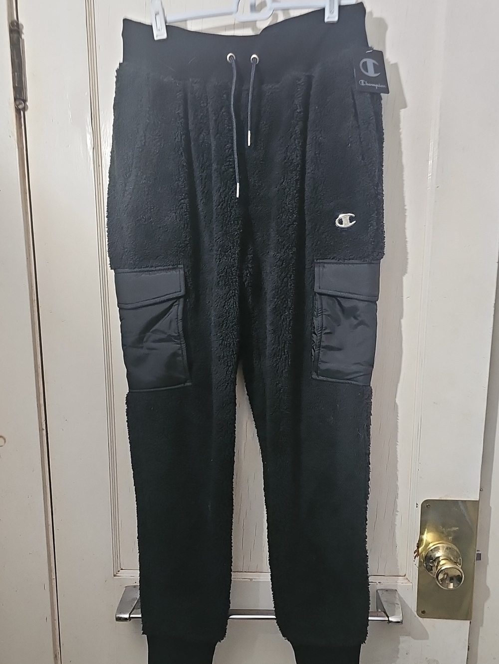 Champion Womens Black Sherpa Cargo Joggers